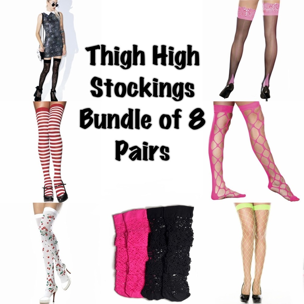 Thigh High Stockings~ Bundle of 8